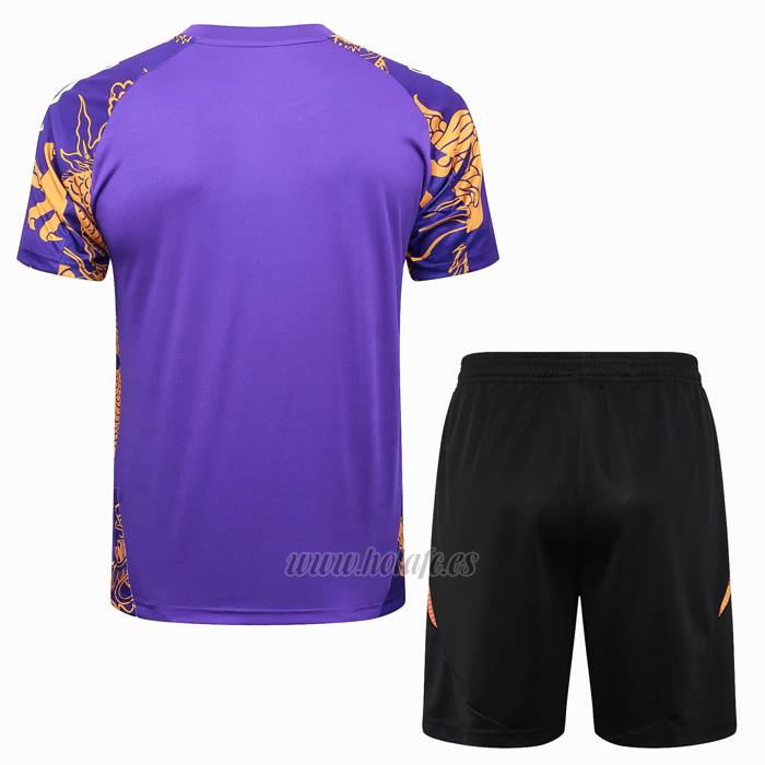 Chandal del Real Madrid Dragon Manga Corta 2024-2025 Purpura - Pantalon Corto